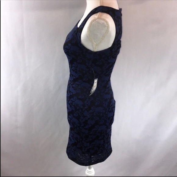 NEW Forever 21 Navy Blue and Black Backless Cocktail Dress Small - Picture 5 of 9